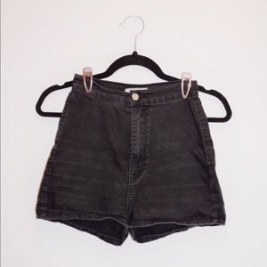 GoJane High Waisted Faded Black Denim Jean Shorts